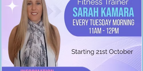 Chair assisted aerobics class with Sarah Karmara