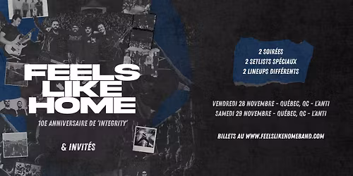 Feels Like Home & invit\u00e9s | Qu\u00e9bec | 28-29 novembre 2025