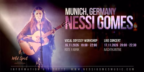 NESSI GOMES - Vocal Odyssey Workshop in M\u00fcnchen