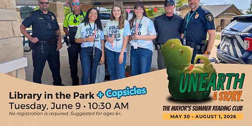 Library in the Park + Copsicles