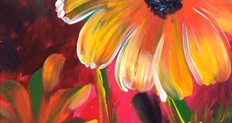 Bloom & Paint: Daisy Party + $15 DIY Candles!