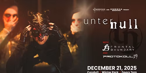 UNTER NULL \/ FRONTAL BOUNDARY \/ PROTOKOLL 19 in ORLANDO