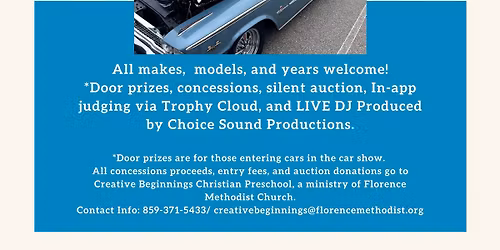 Florence Methodist Church Annual Car Show 2026
