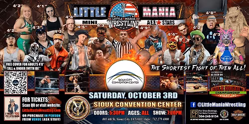 Sioux City, IA -  Little Mania Mini Wrestling @ Sioux Convention Center