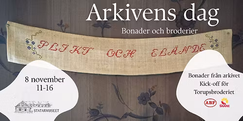 Arkivens dag - Bonader och broderier