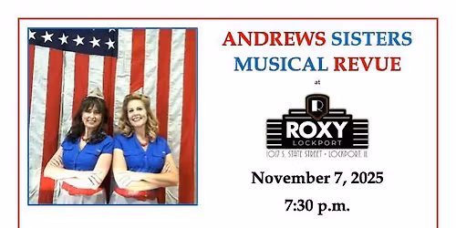 Sweet Reminder's Andrews Sisters Musical Revue! Live at ROXY