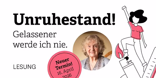 LESUNG aus "Unruhestand! Gelassener werde ich nie." (NEUER TERMIN)