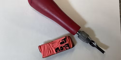 Block Printing with Pink Erasers