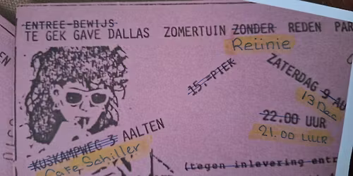 Re\u00fcnie 1986 "Dallas zomertuin zonder reden party" Schiller Aalten