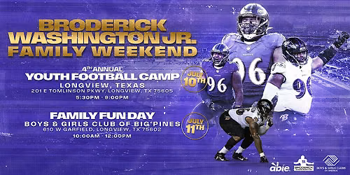 Broderick Washington Jr. Youth Football Camp & Family Day