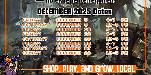 Warhammer Casual Play December 2025 @Collector's Den