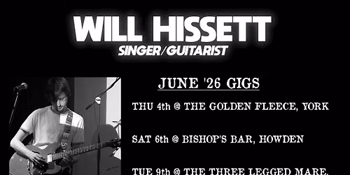 Live Music | Will Hissett | Bar Paradise