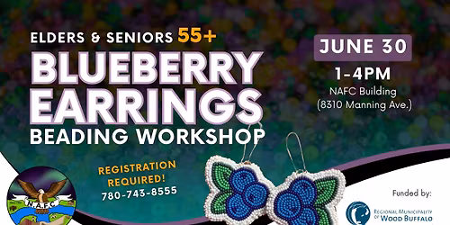 Blueberry Earrings Beading Workshop (55+)