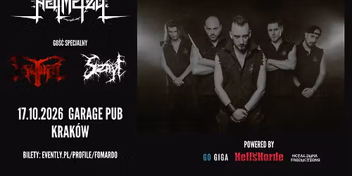 HELLMETALL (death \/ thrash, W\u0142ochy) + ASYLUM + SZNYT \/ 17.10.26, Krak\u00f3w