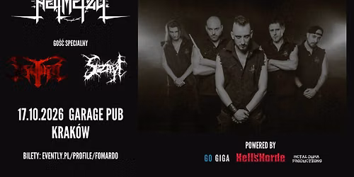 HELLMETALL (death \/ thrash, W\u0142ochy) + ASYLUM + SZNYT \/ 17.10.26, Krak\u00f3w