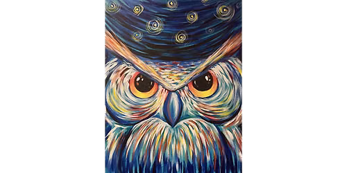 Starry Night Owl - Paint and Sip in Tyler | Classpop!\u2122