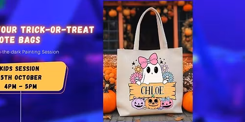 Neon Kids’ Paint Your Trick-or-Treat Tote Bags