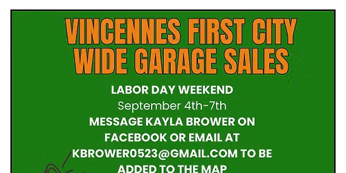 Vincennes City Wide Garage Sales