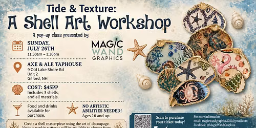 Tide & Texture: A Shell Art Workshop (Decoupage)