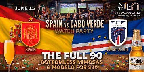 \u26bd Spain vs Cabo Verde Watch Party \u2014 World Cup 2026 | N17 The Lane