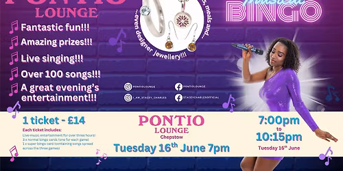 Midweek Musical Bingo at Pontio Lounge (Chepstow) - Tuesday 16th June 7pm