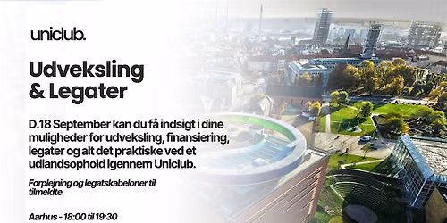 Udveksling og Legater - Aarhus (Til dig der skal p\u00e5 udveksling i 2027)