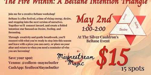 The Fire Within: A Beltane Intention Triangle 