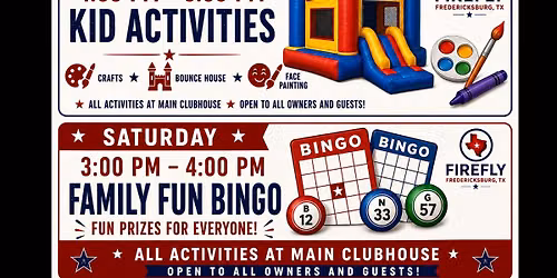 \ud83c\udfa8\ud83c\udf88 KIDS' ACTIVITIES & FAMILY FUN BINGO AT FIREFLY! \ud83c\udf88\ud83c\udfa8