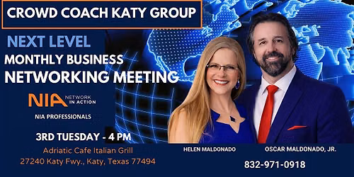 NEXT LEVEL MONTHLY  BUSINESS COACHING SESSION - NIA CROWD COACH KATY