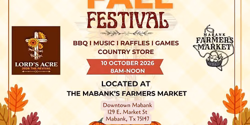 31st Lord\u2019s Acre Fall Festival