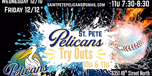 Pelicans 10u & 11u Tryouts