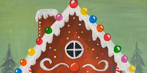 Whimsical Gingerbread House Sip & Paint Event at The Longwood, Tamworth, No Experience Required!