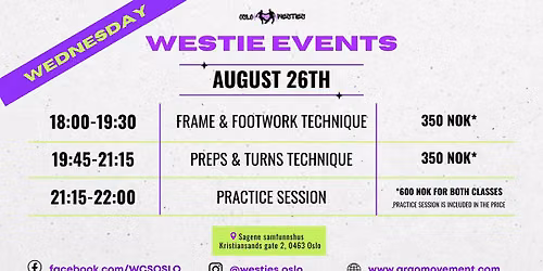 Westie Event \u2013 Technique bootcamp \ud83d\udcaa