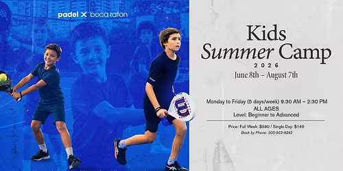 Padel X Boca Raton Kids Summer Camp