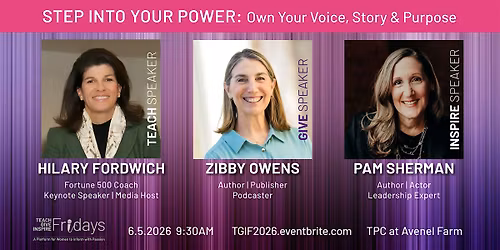 TEACH GIVE INSPIRE Fridays - June 5, 2026