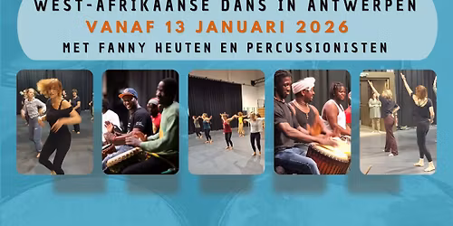 Cursussen West-Afrikaanse Dans met Fanny Heuten & percussionisten