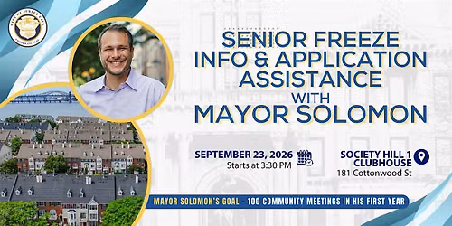 Senior Freeze Information & Application Assistance