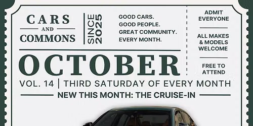 Cars & Commons | October 17, 2026