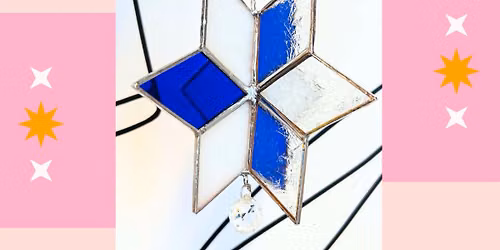 Stained Glass 3D MultiColored Diamond Spinner with Morgan's Stained Glass