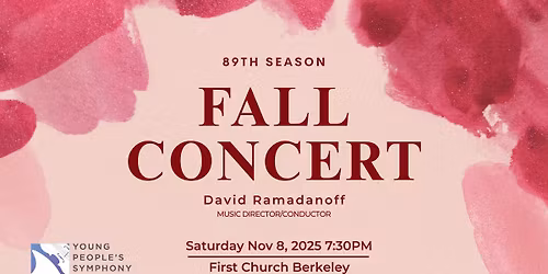 \ud83c\udfb6 Young People\u2019s Symphony Orchestra 89th Season Opening Night Concert \ud83c\udfb6