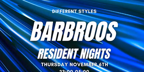 BARBROOS RESIDENT NIGHT: SCORPIO ALL NIGHT LONG