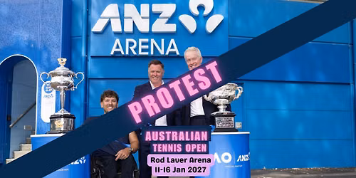 Protest ANZ @ Australian Open