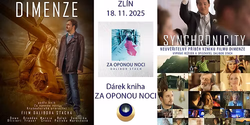DIMENZE - SYNCHRONICITY - projekce s p\u0159edn\u00e1\u0161kou + kniha ZA OPONOU NOCI