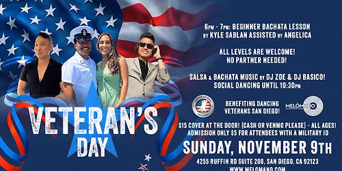 The Mel\u00f3mano Veteran's Day Social! 11\/9