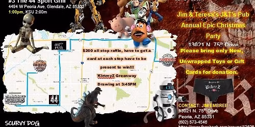 JnT's Annual Christmas party, Celebrate another toy ride and toy drive.