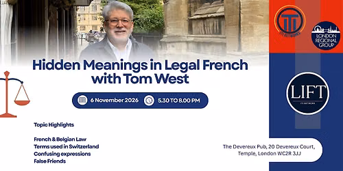 Hidden Meanings in Legal French with Tom West