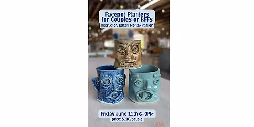 Face-Pot Planters For Couples or BFF's