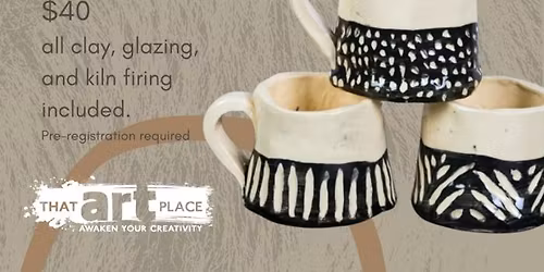 Adult Carved Clay Mug Workshop