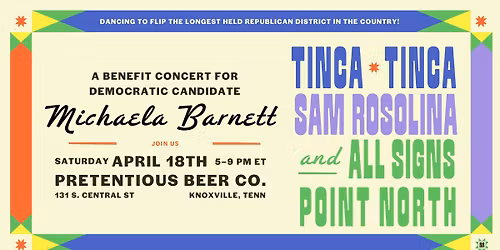 Michaela B for Tennessee Benefit Concert with Tinca Tinca, All Signs Point North, and Sam Rosolina!