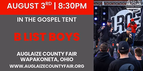 B-List Boys at the 2026 Auglaize County Fair